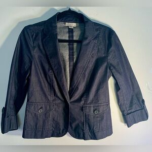 Dark Academia LOFT Charcoal Blazer Jacket size 2